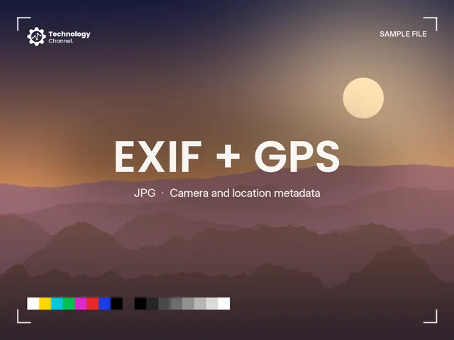 JPG sample: EXIF and GPS metadata